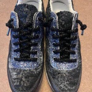 VERA PELLE Sequin Sneakers (NWT) Size 36 (Italian Made Shoes)